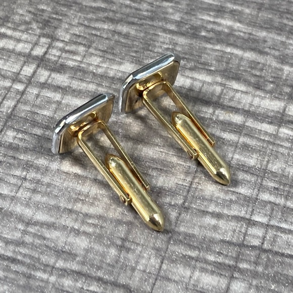 Vintage Abalone 1/20 14K Gold Filled Cuff Links Signed Correct - Picture 7 of 9